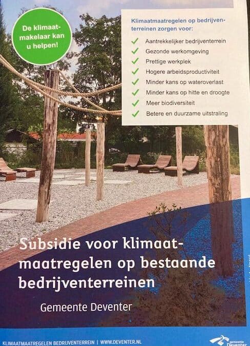 Subsidie voor klimaatmaatregelen op bestaande bedrijventerreinen in Deventer